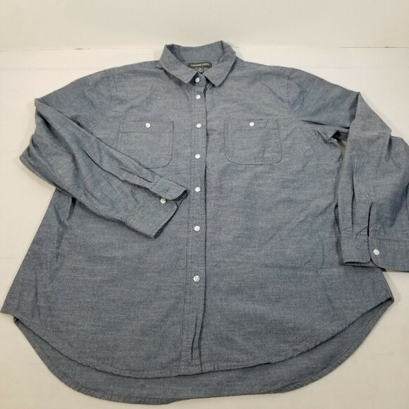 Alexander Jordan Men's Button Down Shirt Long Sleeves Solid Gray Size XL - Picture 3 of 9